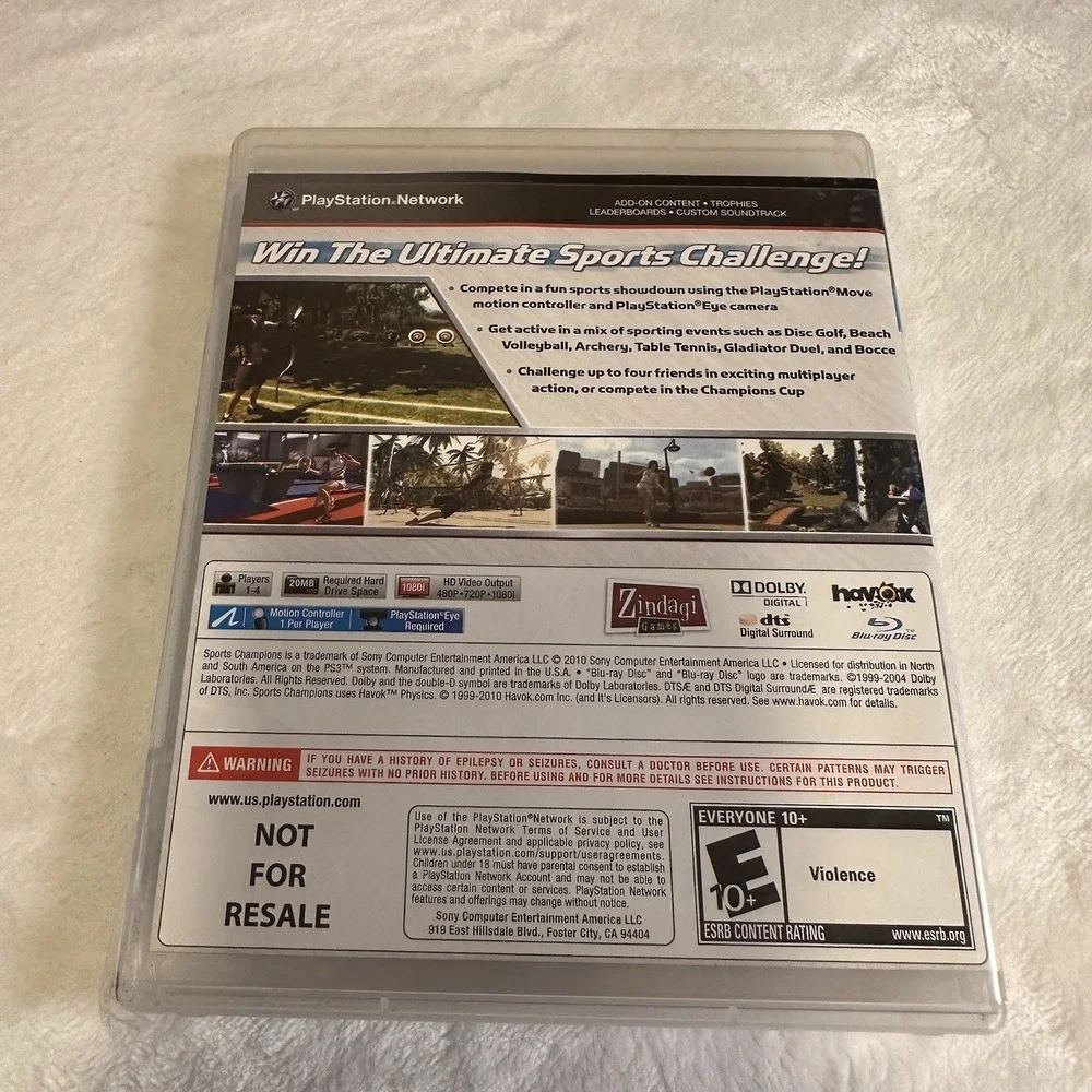 Sports Champions (Sony PlayStation 3 PS3,‎ 2010) Wata 4.0